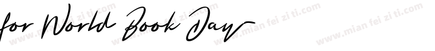 for World Book Day字体转换